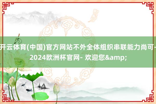 开云体育(中国)官方网站不外全体组织串联能力尚可-2024欧洲杯官网- 欢迎您&