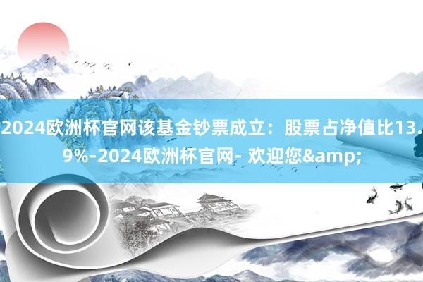 2024欧洲杯官网该基金钞票成立：股票占净值比13.9%-2024欧洲杯官网- 欢迎您&