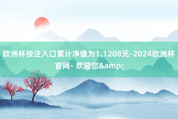 欧洲杯投注入口累计净值为1.1208元-2024欧洲杯官网- 欢迎您&