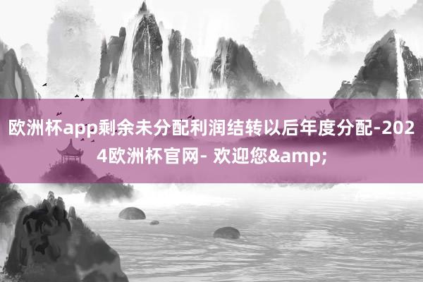 欧洲杯app剩余未分配利润结转以后年度分配-2024欧洲杯官网- 欢迎您&