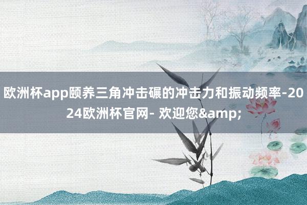 欧洲杯app颐养三角冲击碾的冲击力和振动频率-2024欧洲杯官网- 欢迎您&