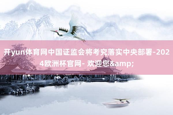 开yun体育网中国证监会将考究落实中央部署-2024欧洲杯官网- 欢迎您&