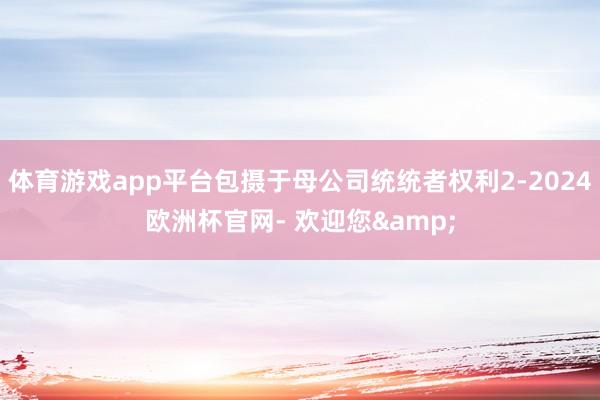 体育游戏app平台包摄于母公司统统者权利2-2024欧洲杯官网- 欢迎您&