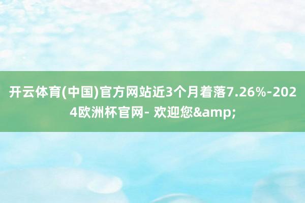 开云体育(中国)官方网站近3个月着落7.26%-2024欧洲杯官网- 欢迎您&