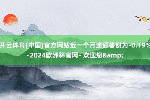 开云体育(中国)官方网站近一个月逾额答谢为-0.19%-2024欧洲杯官网- 欢迎您&