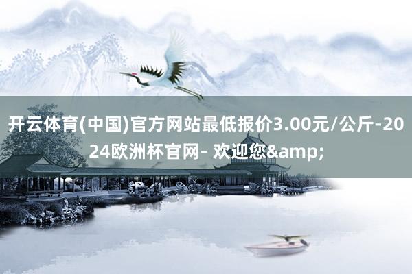 开云体育(中国)官方网站最低报价3.00元/公斤-2024欧洲杯官网- 欢迎您&